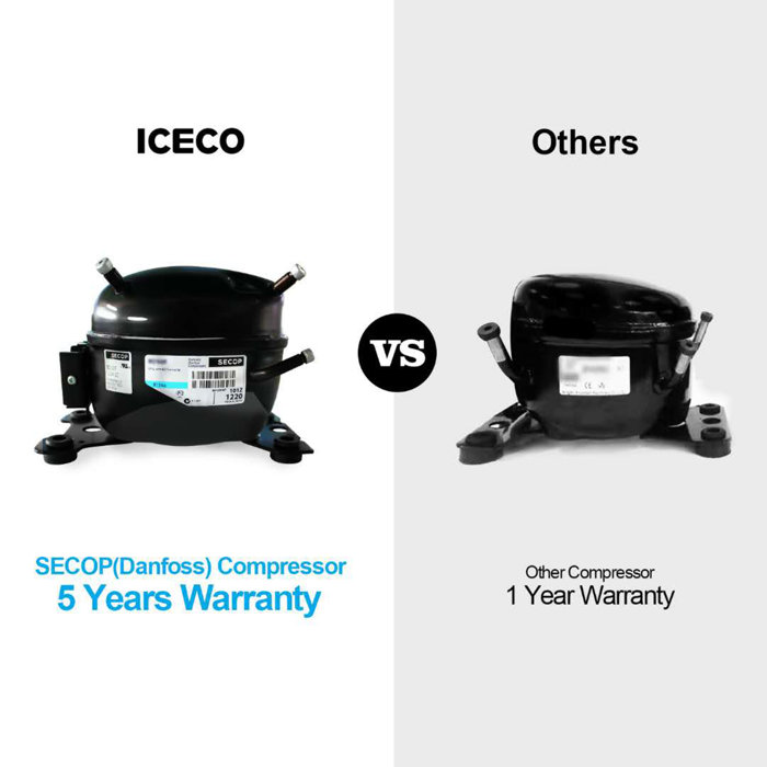 ICECO Compact Portable Portable 1.6 Cubic Feet Garage Ready FrostFree